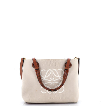 Loewe Anagram Square Basket Tote Canvas Mini