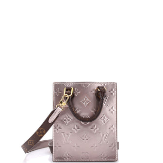 Louis Vuitton Petit Sac Plat Bag Monogram Vernis with Monogram Canvas