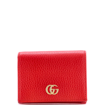 Gucci GG Marmont Flap Card Case Leather