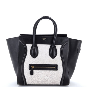 Celine Bicolor Luggage Bag Leather Micro