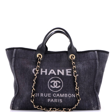 Chanel Deauville Tote Mixed Fibers Large