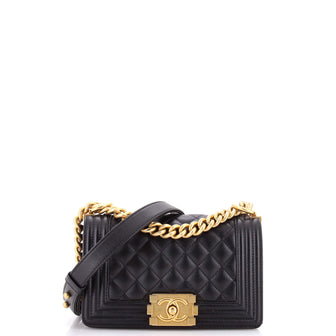 Chanel Boy Flap Bag Quilted Caviar Small