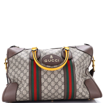 Gucci Neo Vintage Web Duffle Bag GG Coated Canvas Medium