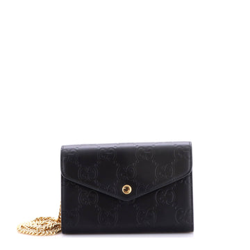 Gucci Envelope Wallet on Chain Guccissima Leather