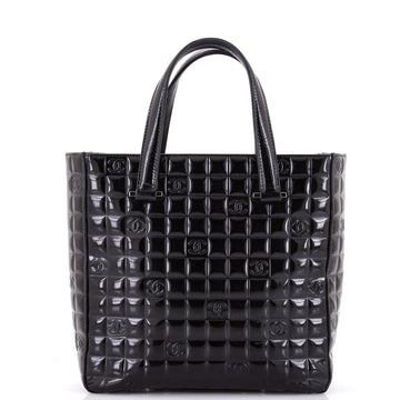 Chanel Chocolate Bar CC Tote Quilted Patent Small
