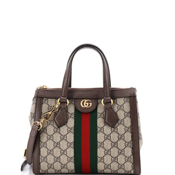 Gucci Ophidia Top Handle Tote GG Coated Canvas Small