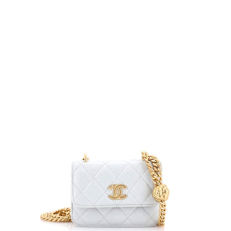 Chanel Sweet Camellia Flap Clutch with Chain Quilted Lambskin Mini