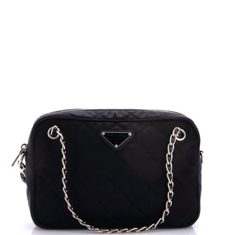 Prada Camera Bag Quilted Tessuto Small