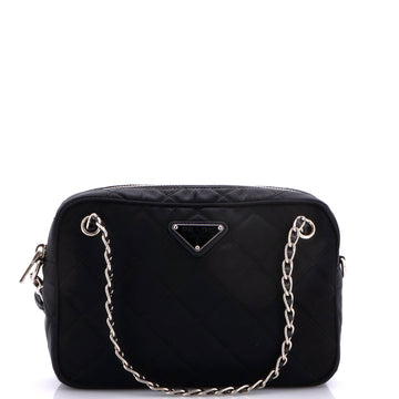 Prada Camera Bag Quilted Tessuto Small