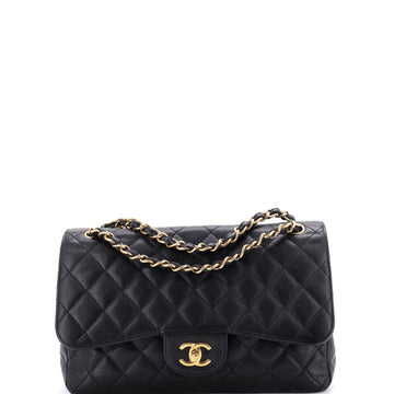 Chanel Classic Double Flap Bag Quilted Caviar Jumbo