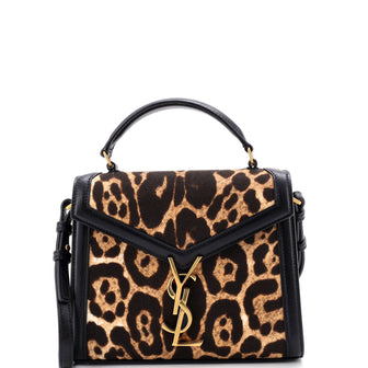 Saint Laurent Cassandra Top Handle Bag Printed Canvas with Leather Mini