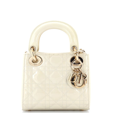 Christian Dior Lady Dior Chain Bag Cannage Quilt Patent Mini