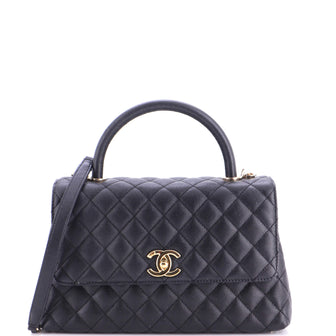 Chanel Coco Top Handle Bag Quilted Caviar Medium
