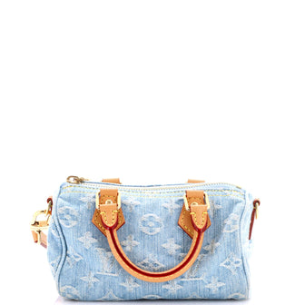 Louis Vuitton Speedy Bandouliere NM Bag Monogram Denim Sky Nano