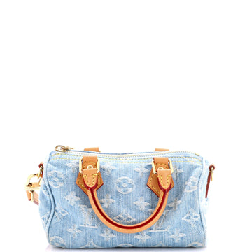 Louis Vuitton Speedy Bandouliere NM Bag Monogram Denim Sky Nano