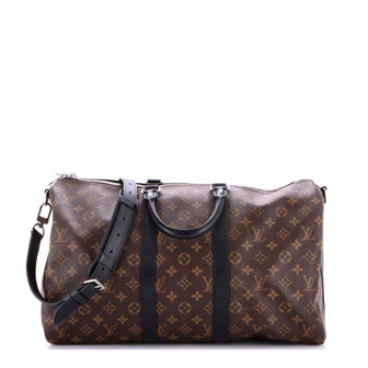 Louis Vuitton Keepall Bandouliere Bag Macassar Monogram Canvas 45