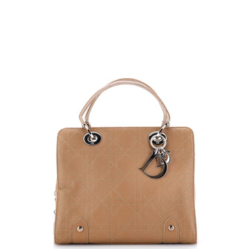 Christian Dior Lady Dior Soft Zip Tote Cannage Stitch Leather Small