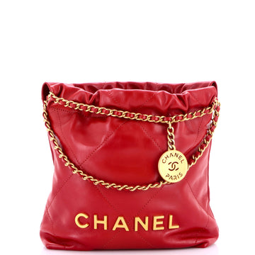 Chanel 22 Chain Hobo Quilted Calfskin Mini