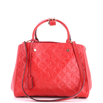Louis Vuitton Montaigne Handbag Monogram Empreinte Leather MM