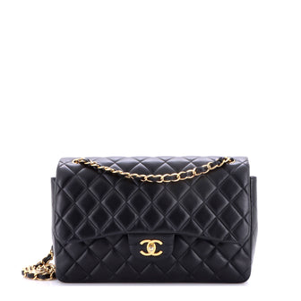 Chanel Classic Double Flap Bag Quilted Lambskin Jumbo