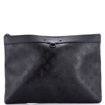 Louis Vuitton Discovery Pochette Monogram Shadow Leather GM