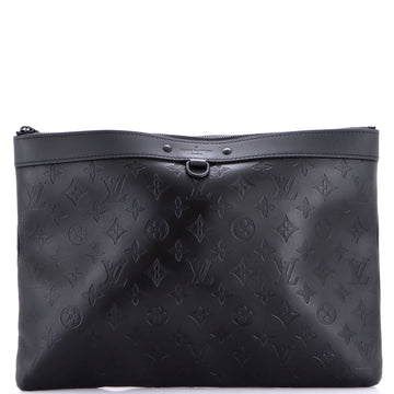 Louis Vuitton Discovery Pochette Monogram Shadow Leather GM