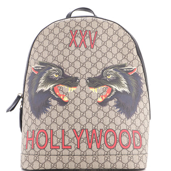 Gucci Zip Around Backpack Printed GG Coated Canvas Medium