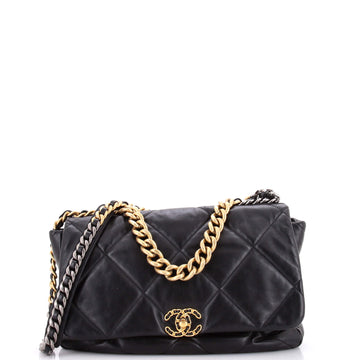 Chanel 19 Flap Bag Quilted Leather Maxi