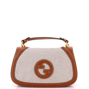 Gucci Blondie NM Top Handle Bag Canvas with Leather Medium