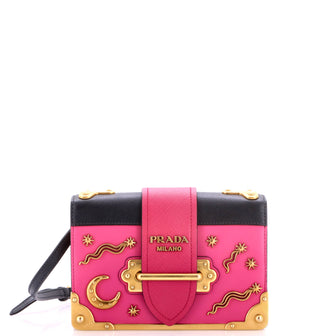Prada Cahier Crossbody Bag Embellished Leather Small