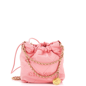 Chanel 22 Chain Hobo Quilted Caviar Mini