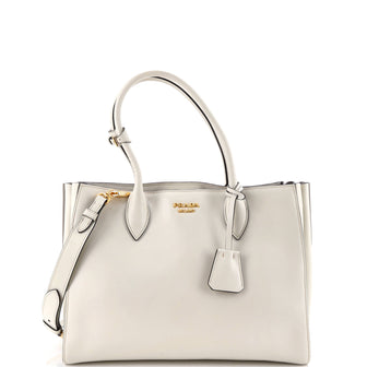 Prada Soft Bibliotheque Tote City Calfskin Medium
