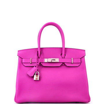 Hermes Birkin Handbag Pink Epsom with Palladium Hardware 30