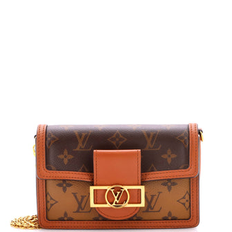 Louis Vuitton Dauphine Chain Wallet Reverse Monogram Canvas