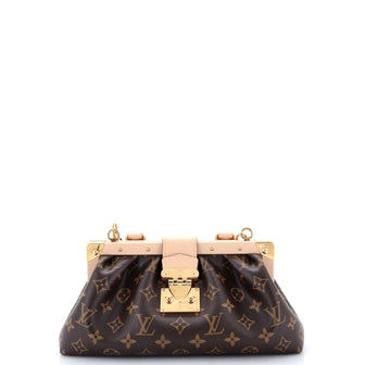 Louis Vuitton Monogram Top Handle Frame Clutch Monogram Canvas