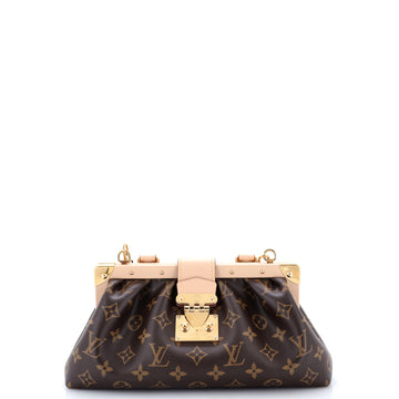 Louis Vuitton Monogram Top Handle Frame Clutch Monogram Canvas