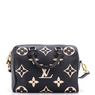Louis Vuitton Speedy Bandouliere Bag Bicolor Monogram Empreinte Giant 25