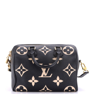 Louis Vuitton Speedy Bandouliere Bag Bicolor Monogram Empreinte Giant 25