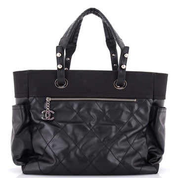 Chanel Biarritz Pocket Tote Quilted Coated Canvas Large