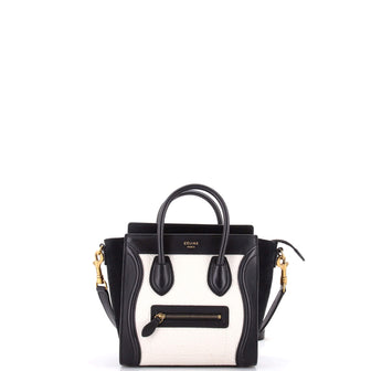 Celine Bicolor Luggage Bag Grainy Leather Nano