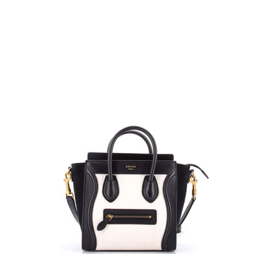 Celine Bicolor Luggage Bag Grainy Leather Nano