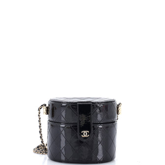Chanel CC Allure Vanity Case with Chain Quilted Patent Mini