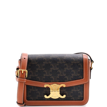 Celine Triomphe Shoulder Bag Triomphe Coated Canvas Teen