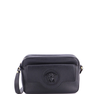 Versace La Medusa Flap Pocket Camera Bag Leather Small