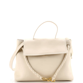 Bottega Veneta Ciao Ciao Top Handle Bag Leather with Intrecciato Detail Medium