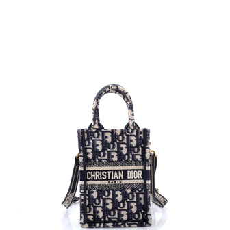 Christian Dior Book Tote Phone Bag Oblique Canvas Mini