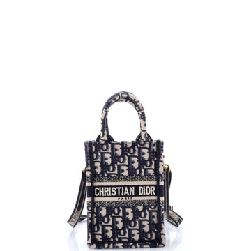 Christian Dior Book Tote Phone Bag Oblique Canvas Mini
