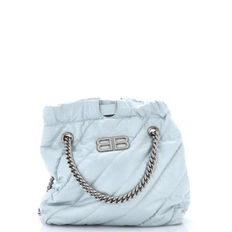 Balenciaga Crush Chain Tote Quilted Crushed Calfskin Small