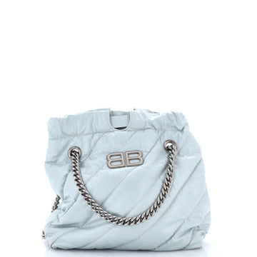 Balenciaga Crush Chain Tote Quilted Crushed Calfskin Small