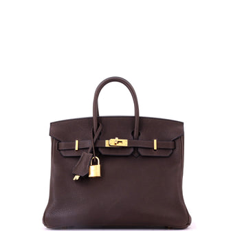 Hermes Birkin Handbag Brown Barenia Faubourg with Gold Hardware 25